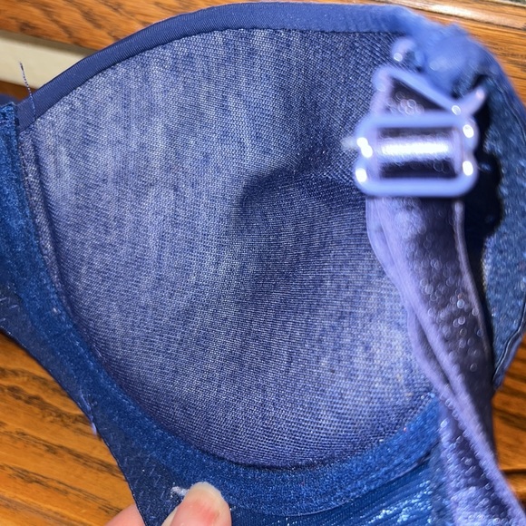 30A Women’s Bra Petite Fit Sexy Style Navy Blue Full Coverage Push Up Bra - Picture 4 of 16